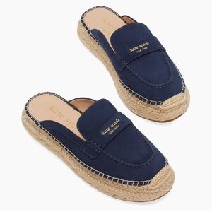 kate spade New York Navy Espadrille Mule